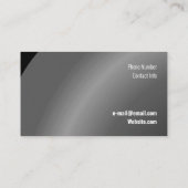 Matig zwart, modern visitekaartje (Achterkant)