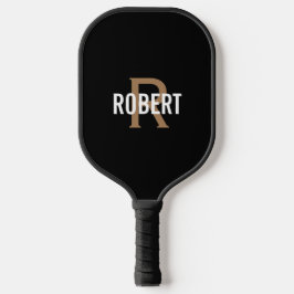 Matig zwart monogram: mannen picklepa pickleball paddle