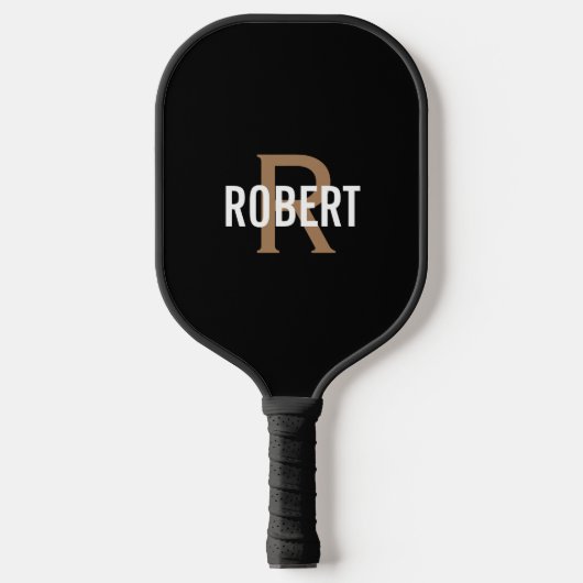 Matig zwart monogram: mannen picklepa pickleball paddle (Voorkant)