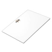 Matig zwart monogram met naam noteblok notitieblok (Schuin)