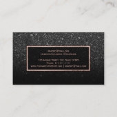 Matig zwart roos goudglitter make-up visitekaartje (Achterkant)