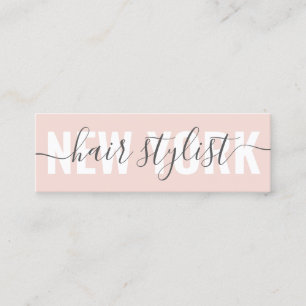 Matig zwart roze haar stylist script mini visitekaartje