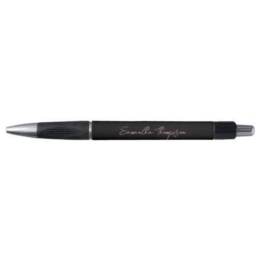 Matig zwart roze zwart script pen (Voorkant)