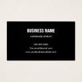 Matig zwart-wit-bedaarscherm visitekaartje (Achterkant)