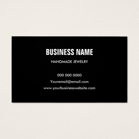 Matig zwart-wit-bedaarscherm visitekaartje (Achterkant)