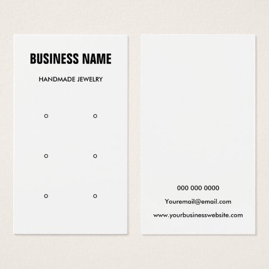 Matig zwart-wit-bedaarscherm visitekaartje (Voorkant /achterkant)