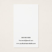 Matig zwart-wit-bedaarscherm visitekaartje (Achterkant)