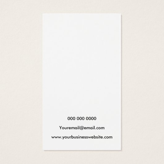 Matig zwart-wit-bedaarscherm visitekaartje (Achterkant)