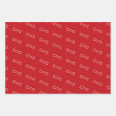 Matig zwart-wit doosje inpakpapier vel (Voorkant 3)