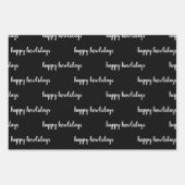 Matig zwart-wit doosje inpakpapier vel (Voorkant 2)