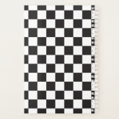 Matig zwart-wit gecheckt patroonmonogram planner (Achterkant)
