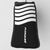 Matig zwart wit golfheadcover (Draai 90)