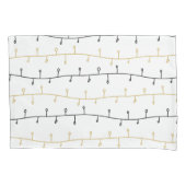 Matig zwart-wit kerstlamppatroon kussensloop (Voorkant)