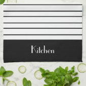 Matig zwart-wit keukenaccent theedoek (Gevouwen)