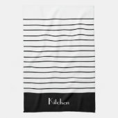 Matig zwart-wit keukenaccent theedoek (Verticaal)