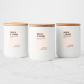 Matig zwart-wit minimalistisch etiket van sojakand (Flessen)