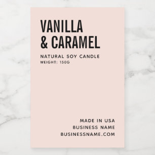 Matig zwart-wit minimalistisch etiket van sojakand