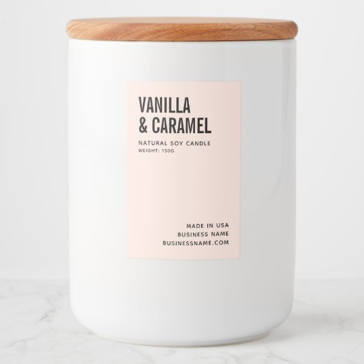 Matig zwart-wit minimalistisch etiket van sojakand (Voorkant)