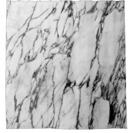 Matig zwart-wit Mode marmerpatroon Douchegordijn