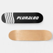 Matig zwart-wit monogrammen persoonlijk skateboard (Horizontaal)