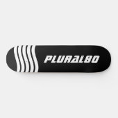 Matig zwart-wit monogrammen persoonlijk skateboard (Horizontaal)