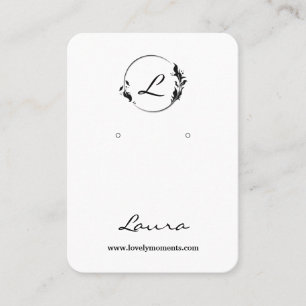 Matig zwart-wit oorenkaart visitekaartje