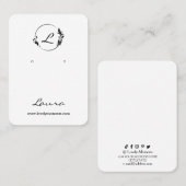 Matig zwart-wit oorenkaart visitekaartje (Voorkant / Achterkant)