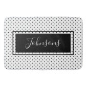 Matig zwart-wit pokadot  badmat (Voorkant)