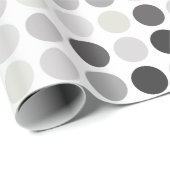 Matig zwart-wit-poolpunctiemonogram cadeaupapier (Rol Hoek)