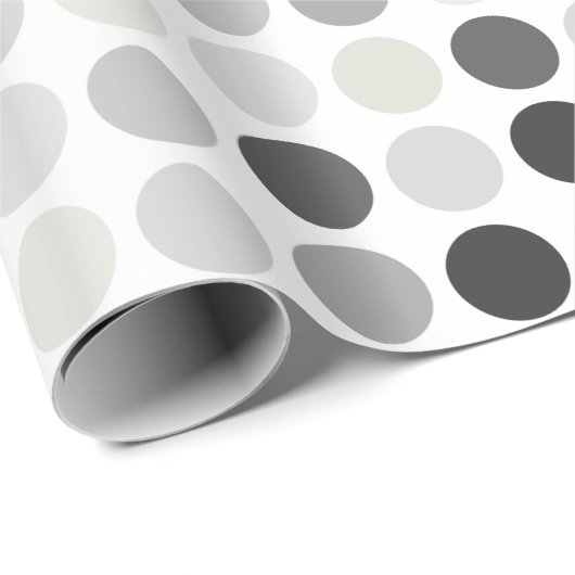 Matig zwart-wit-poolpunctiemonogram cadeaupapier (Rol Hoek)