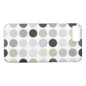 Matig zwart-wit-poolpunctiemonogram Case-Mate iPhone case (Achterkant (Horizontaal))