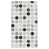 Matig zwart-wit-poolpunctiemonogram klein cadeauzakje (Achterkant)