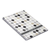 Matig zwart-wit-poolpunctiemonogram notitieboek (Rechterzijde)