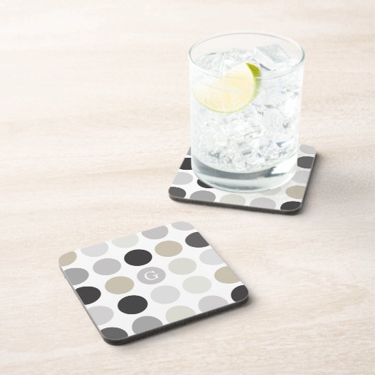 Matig zwart-wit-poolpunctiemonogram onderzetter (Rechterzijde)