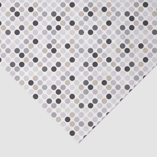 Matig zwart-wit-poolpunctiemonogram tissuepapier (Detail)