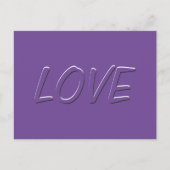 Matig zwart-wit populping Love Word Briefkaart (Voorkant)