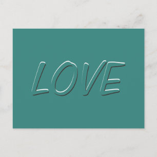 Matig zwart-wit populping Love Word Briefkaart