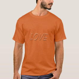 Matig zwart-wit populping Love Word T-shirt