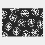 Matig zwart-wit Snowflakes Inpakpapier Vel (Voorkant 3)