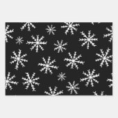 Matig zwart-wit Snowflakes Inpakpapier Vel (Voorkant)