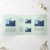 Matig zwart-wit vliegende hond drieluik kaart (Binnen)