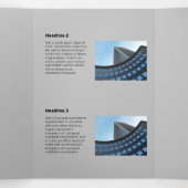 Matig zwart-wit vliegende hond drieluik kaart (Binnenkant midden)