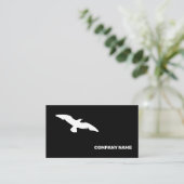 Matig zwart-wit vliegende hond visitekaartje (Staand voorkant)