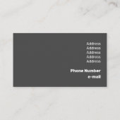 Matig zwart-wit vliegende hond visitekaartje (Achterkant)