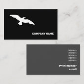 Matig zwart-wit vliegende hond visitekaartje (Voorkant / Achterkant)