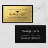 Matig zwart-wit - vogelgriep - goudolie visitekaartje (Voorkant / Achterkant)