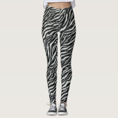 Matig zwart-wit Zebra Leggings (Voorkant)