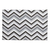 Matig zwart-wit Zigzag Patroon Kussensloop (Achterkant)