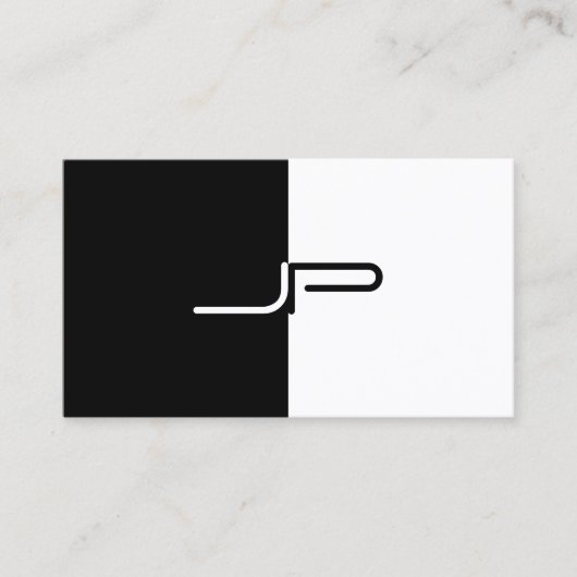 Matig zwart-wit zwart-wit, afgebeeld grafisch Init Visitekaartje (Voorkant)