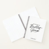 Matig zwart-witscript gedemonteerd notitieboek (Binnen)